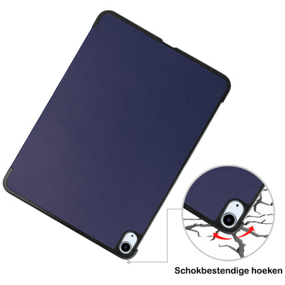 iPad Air 2022 Trifold Bookcase Hoes - Donkerblauw