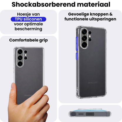 Samsung S26 Ultra Hoesje Siliconen Backcover Lichtgewicht - Transparant