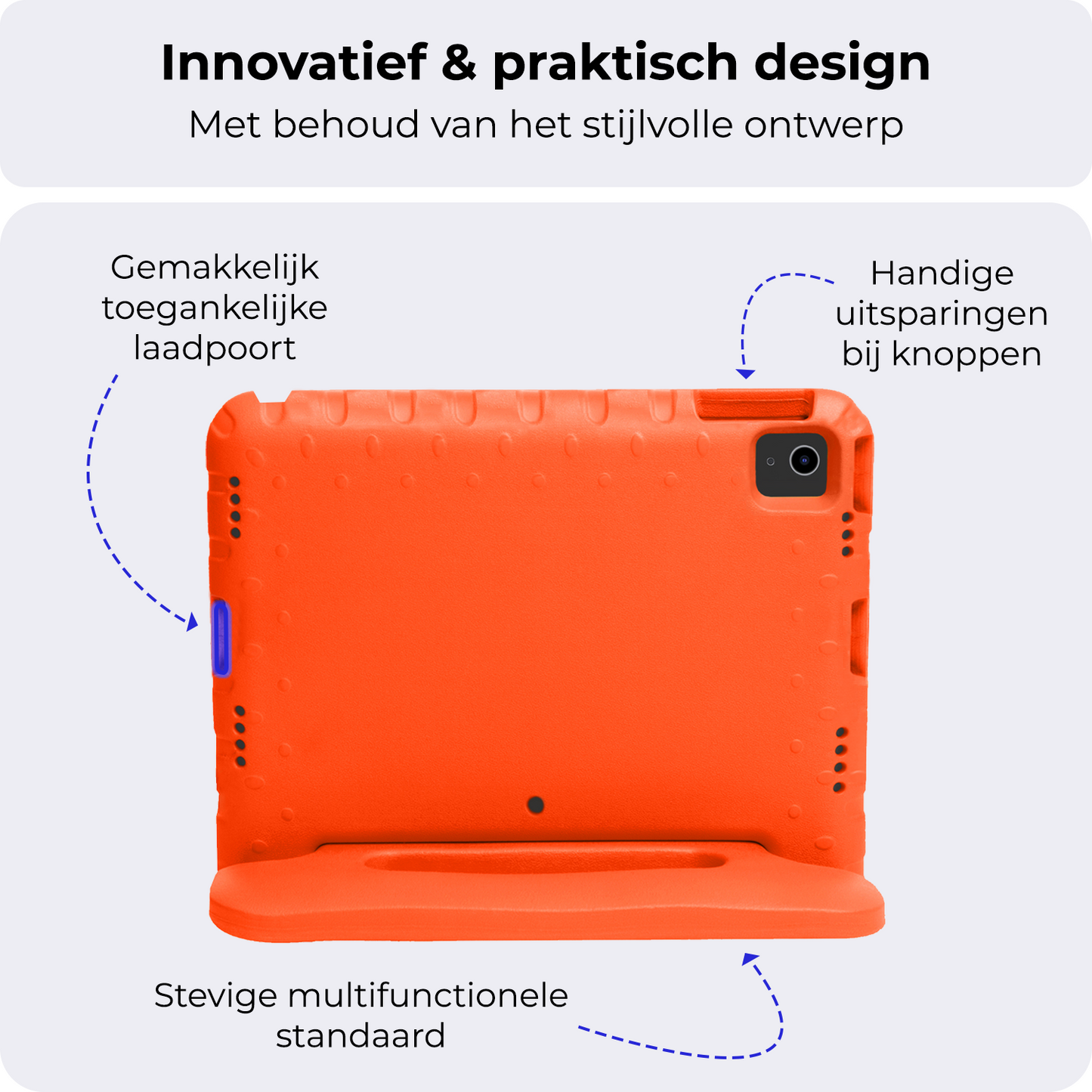 iPad Air 2024 (13 inch) Hoesje Kids Cover Bumper - Oranje