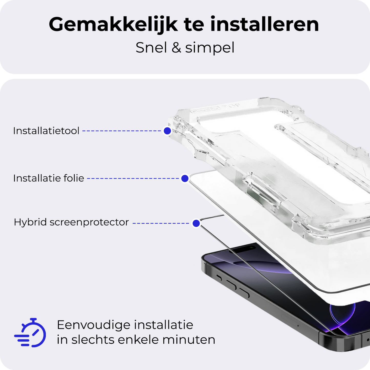 iPhone 16 Pro Screenprotector Felxibel Hybrid