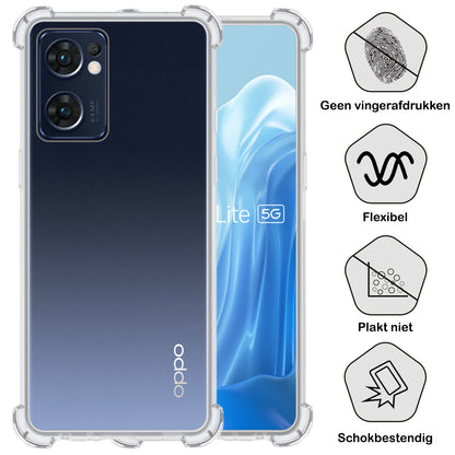 OPPO Find X5 Lite Hoesje Shock Proof Siliconen - Transparant