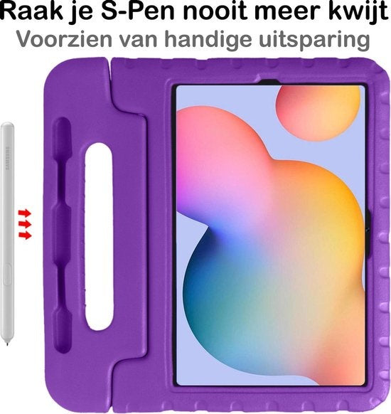 Samsung Galaxy Tab S6 Lite Hoesje Kids Cover Bumper - Paars