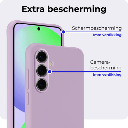 Samsung S24 FE Hoesje Siliconen Backcover Lichtgewicht - Lila