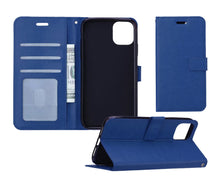 iPhone 11 Hoesje Bookcase Cover met Kaarthouder - Donkerblauw