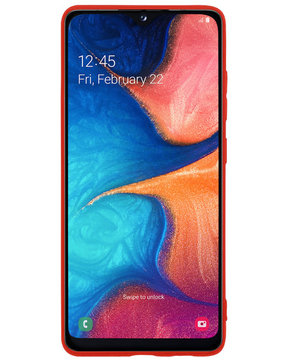 Samsung A20e Hoesje Siliconen Backcover Lichtgewicht - Rood