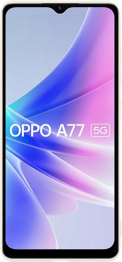 OPPO A77 Hoesje Siliconen Backcover Lichtgewicht - Wit