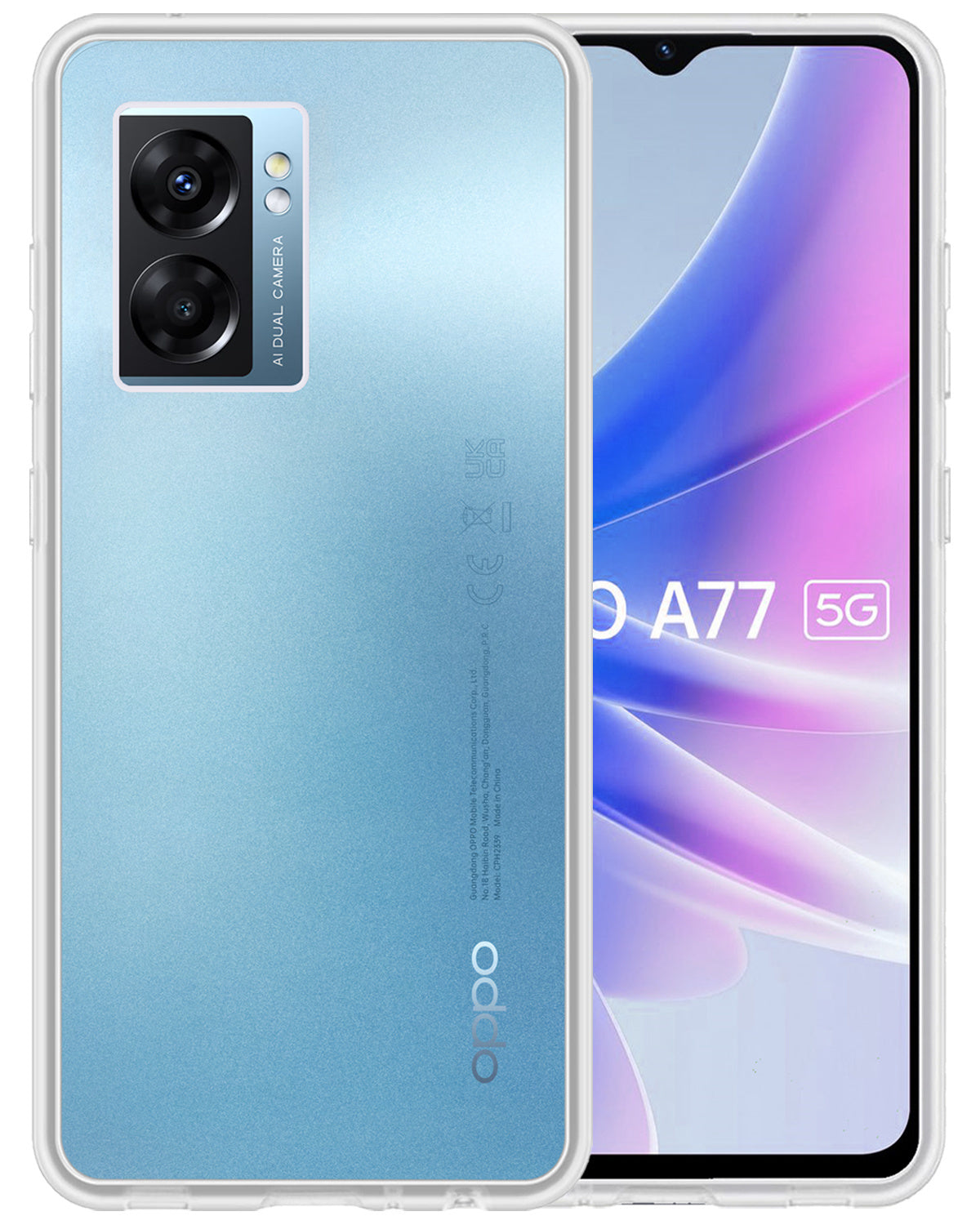 OPPO A77 Hoesje Siliconen - Transparant