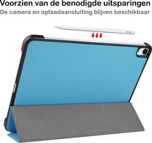 iPad Air 2020 Trifold Bookcase Hoes - Lichtblauw
