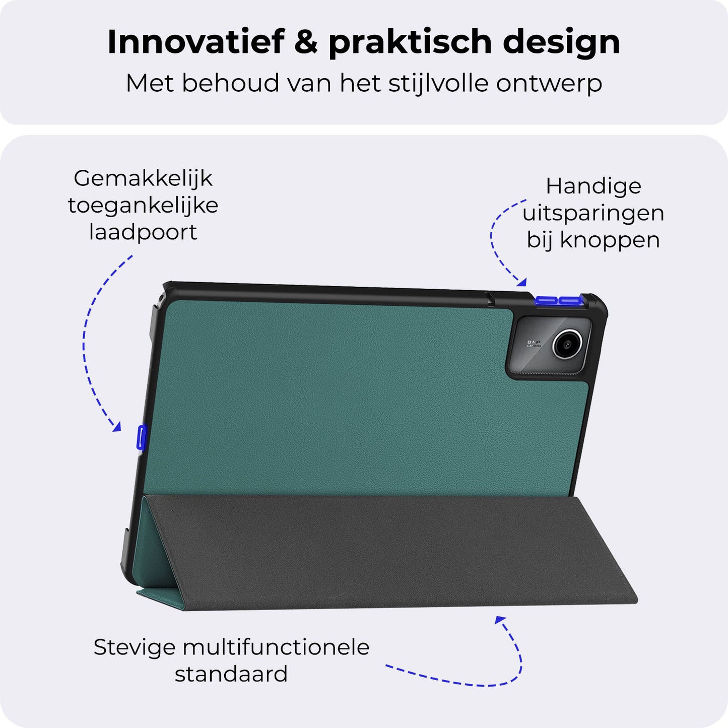 Lenovo Tab M11 Hoesje Book Case - Donkergroen