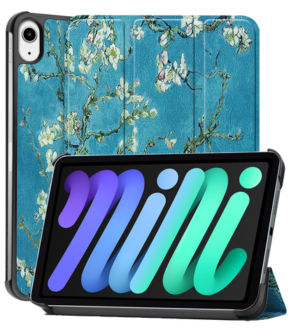 iPad Mini 7 Trifold Bookcase Hoes - Bloesem