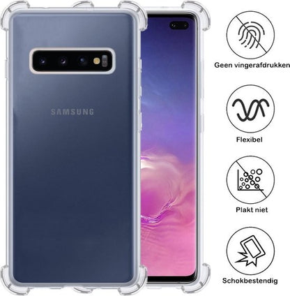 Samsung S10 Plus Hoesje Shockproof Backcover Siliconen - Transparant