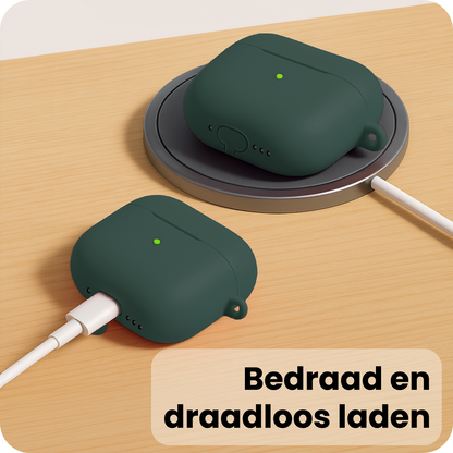 AirPods Pro 3 Hoesje Siliconen Krasbestendig - Donkergroen