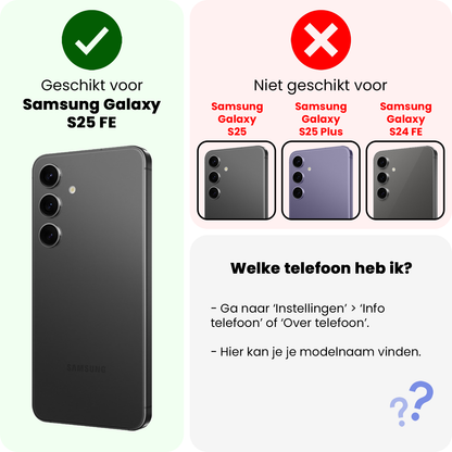 Samsung S25 FE Screenprotector Gehard Glas - Privacy