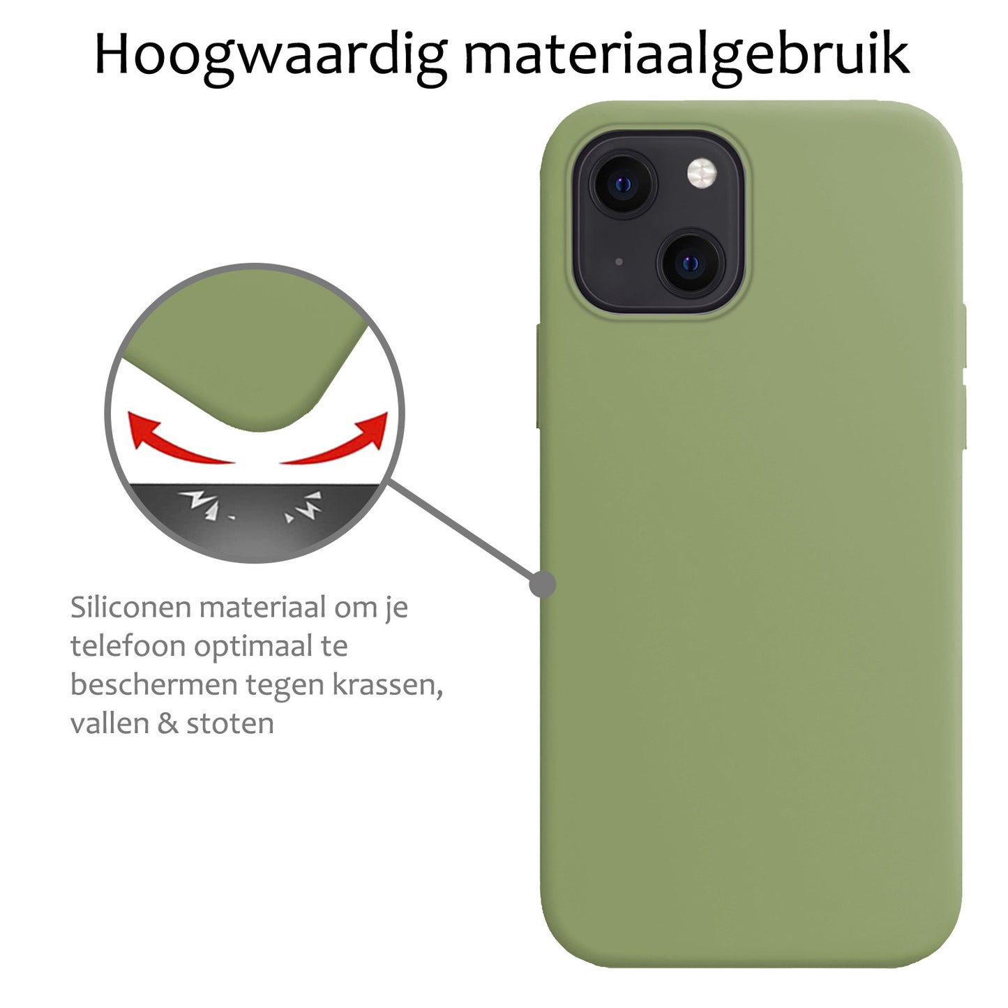 iPhone 15 Hoesje Siliconen - Groen