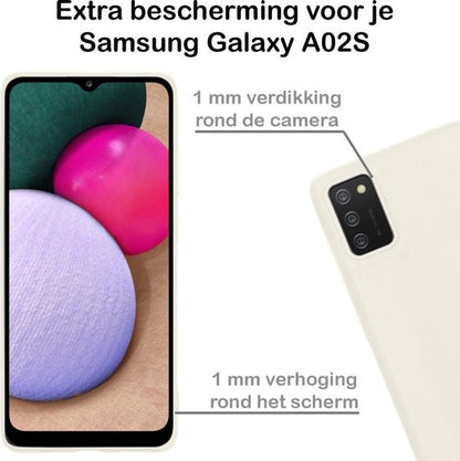 Samsung A02s Hoesje Siliconen Backcover Lichtgewicht - Wit