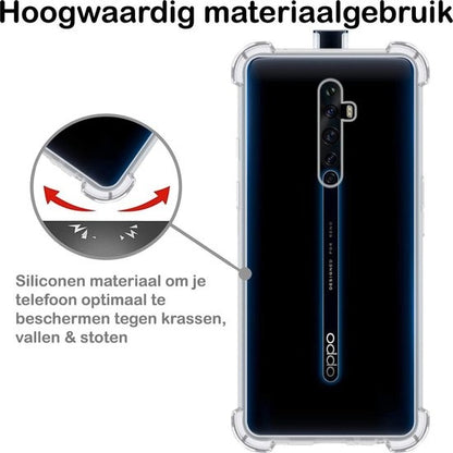 OPPO Reno 2 Hoesje Shockproof Backcover Siliconen - Transparant
