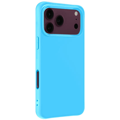 iPhone 18 Pro Hoesje Siliconen Backcover Lichtgewicht - Lichtblauw