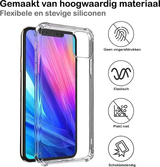 iPhone 11 Pro Max Hoesje Shock Proof Siliconen - Transparant