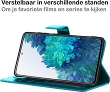 Samsung S20 FE Hoesje Bookcase Cover met Kaarthouder - Turquoise
