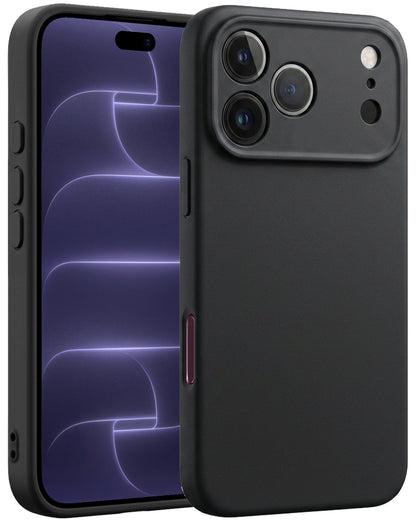 iPhone 18 Pro Hoesje Siliconen Backcover Lichtgewicht - Zwart