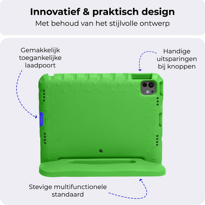 iPad Pro 2018/2020/2021/2022 (12,9 inch) Hoesje Kids Cover Bumper - Groen