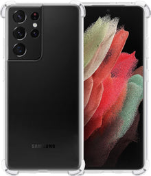 Samsung S21 Ultra Hoesje Shockproof Backcover Siliconen - Transparant