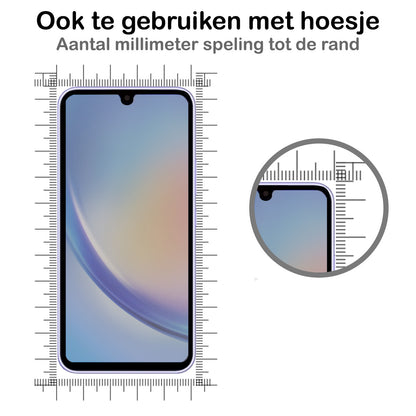 Samsung A34 Screenprotector Gehard Glas - Privacy