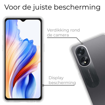 OPPO A18 Hoesje Siliconen - Transparant