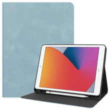 iPad 10.2 2021 Trifold Bookcase Luxe Hoes - Lichtblauw