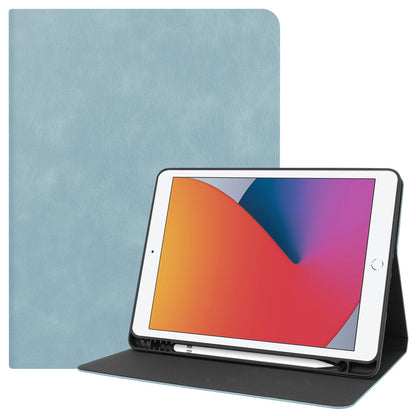 iPad 10.2 2021 Trifold Bookcase Luxe Hoes - Lichtblauw