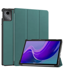 Lenovo Tab M11 Trifold Bookcase Hoes - Donkergroen
