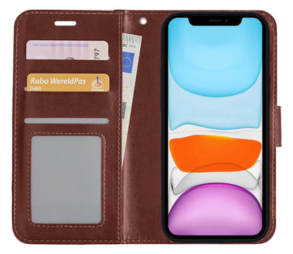 iPhone 12 Mini Hoesje Bookcase Cover Uitneembaar - Bruin