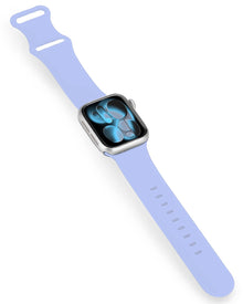 Apple Watch 1, 2, 3, 4, 5, 6, 7, 8, 9, 10, 11, SE - 42/44/45/46 mm Bandje Siliconen met verstelbare polsband - Baby Blauw