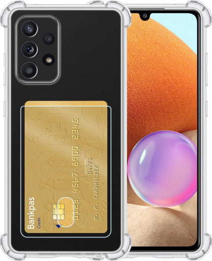 Samsung A32 5G Hoesje Kaarthouder Backcover Shockproof - Transparant