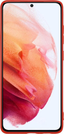 Samsung S21 Plus Hoesje Siliconen Backcover Lichtgewicht - Rood