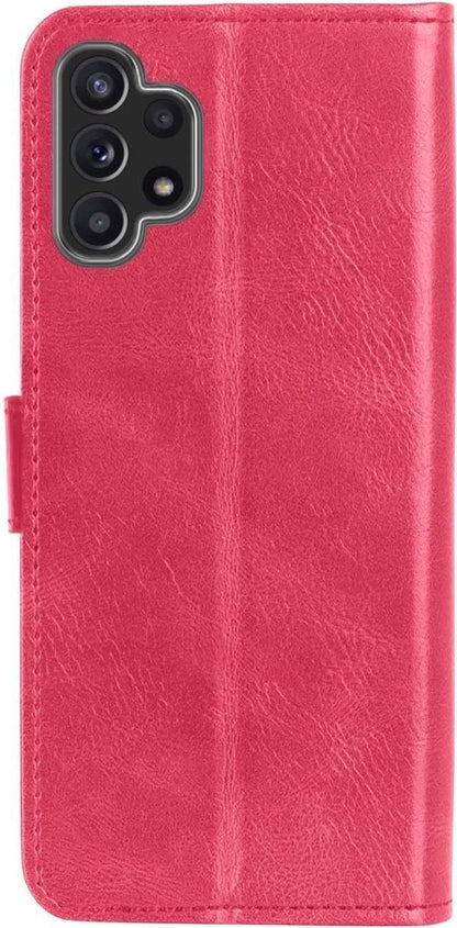 Samsung A32 4G Hoesje Bookcase Cover met Kaarthouder - Donkerroze