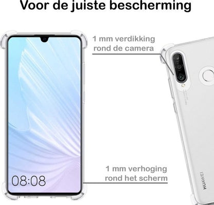 Huawei P30 Lite Hoesje Shockproof Backcover Siliconen - Transparant