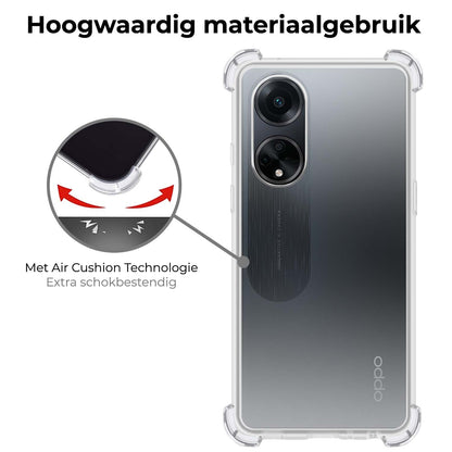 OPPO A98 Hoesje Shockproof Backcover Siliconen - Transparant