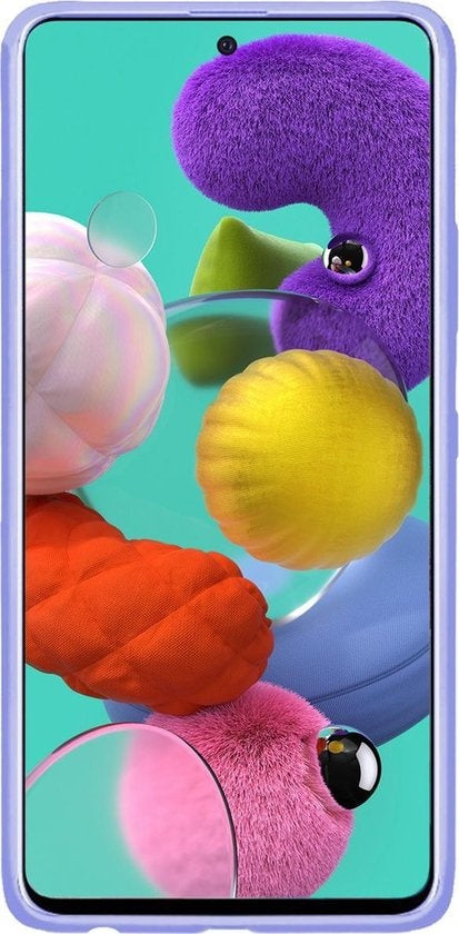 Samsung A51 Hoesje Siliconen Backcover Lichtgewicht - Lila