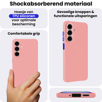 Samsung A27 Hoesje Siliconen Backcover Lichtgewicht - Lichtroze