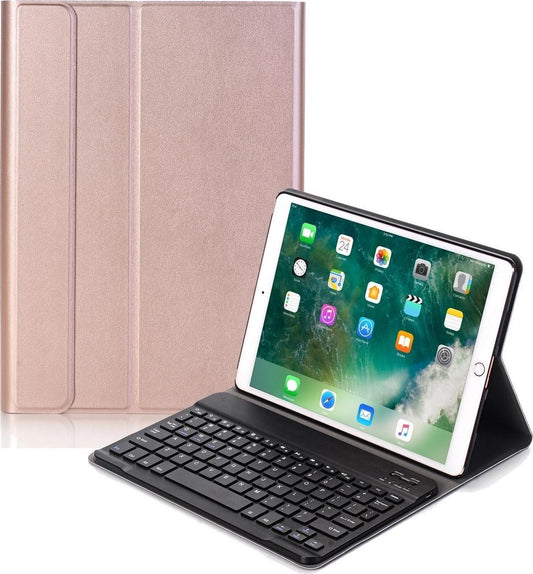 iPad 10.2 2019 Hoesje Toetsenbord Case Kunstleer - Rosé goud