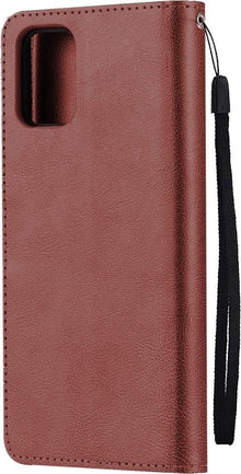 Samsung A71 Hoesje Bookcase Cover met Kaarthouder - Bruin
