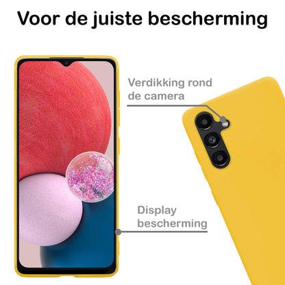 Samsung A13 5G Hoesje Siliconen - Geel