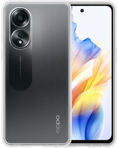 OPPO A58 Hoesje Siliconen Backcover Lichtgewicht - Transparant