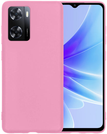 OPPO A57s Hoesje Siliconen - Lichtroze