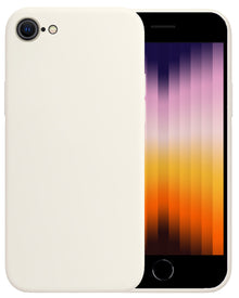 iPhone SE 2022 Hoesje Siliconen Backcover Lichtgewicht - Wit
