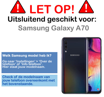 Samsung A70/A70s Hoesje met Pasjeshouder Siliconen - Transparant