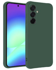 Samsung A56 Hoesje Siliconen Backcover Lichtgewicht - Donkergroen