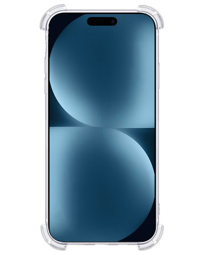 iPhone 15 Plus Hoesje Kaarthouder Backcover Shockproof - Transparant