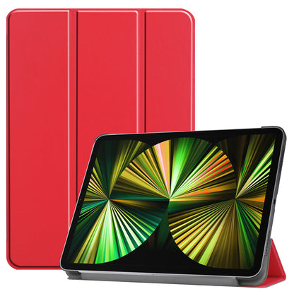 iPad Pro 2021 (12.9 inch) Trifold Bookcase Hoes - Rood